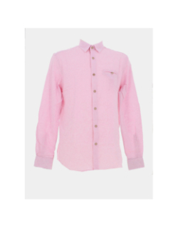 Chemise en lin lemar rose homme - Benson & Cherry