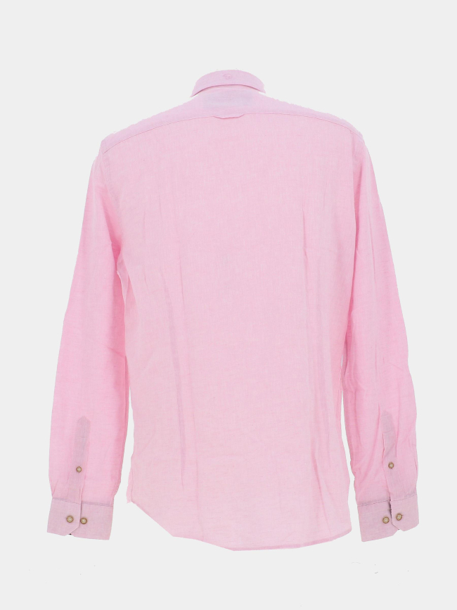 Chemise en lin lemar rose homme - Benson & Cherry