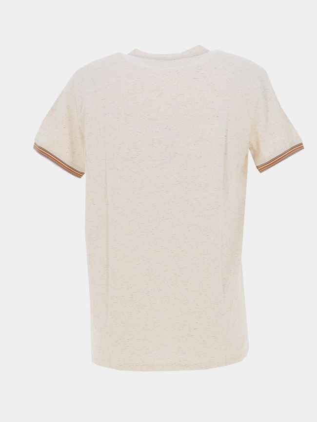 T-shirt col boutonné talih beige homme - Benson & Cherry