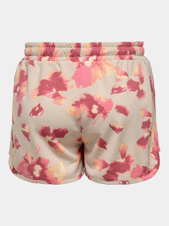 Short jogging bejse beige rose femme - Only Play