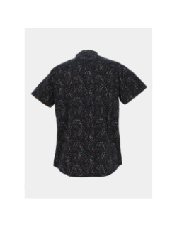 Chemise à micro imprimé feuillage bleu marine homme - Rms 26