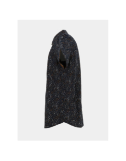 Chemise à micro imprimé feuillage bleu marine homme - Rms 26