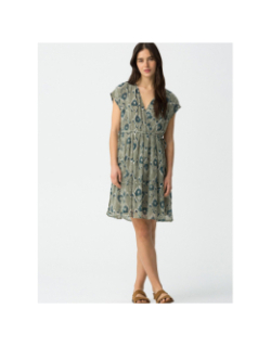 Robe courte imprimée toly vert femme - Tiffosi
