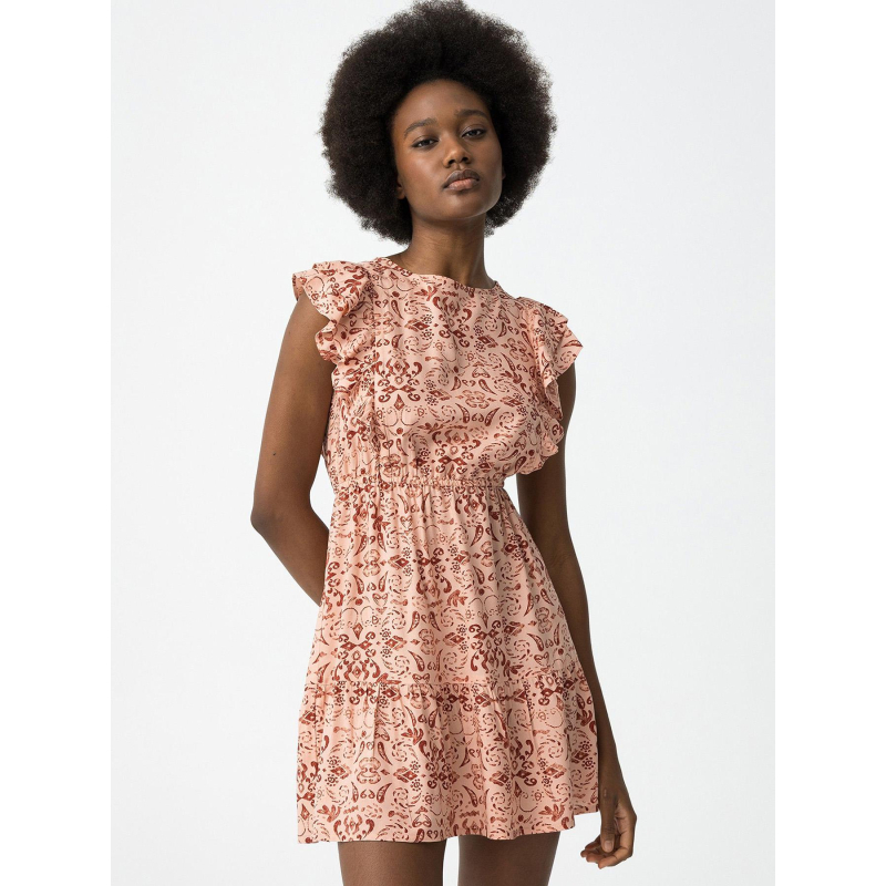 Robe courte imprimée carme rose femme - Tiffosi
