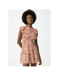 Robe courte imprimée carme rose femme - Tiffosi
