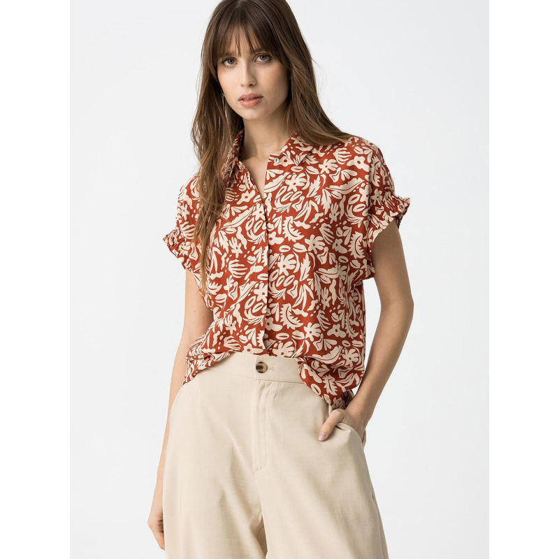 Chemise imprimé petala rouge femme - Tiffosi