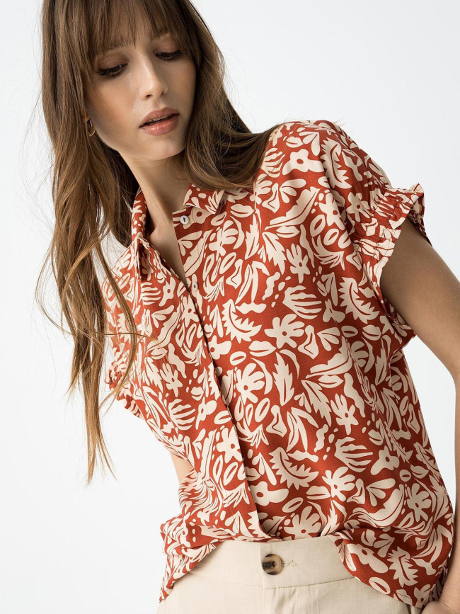 Chemise imprimé petala rouge femme - Tiffosi