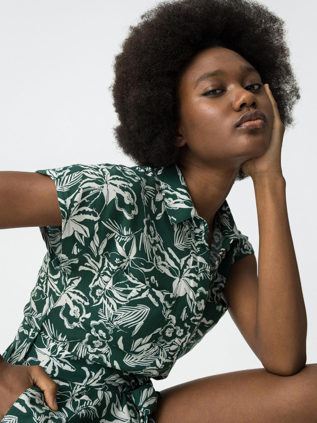 Combishort imprimé delilah vert femme - Tiffosi