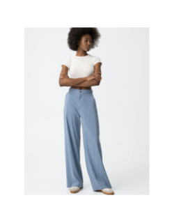 Pantalon large camelia bleu femme - Tiffosi