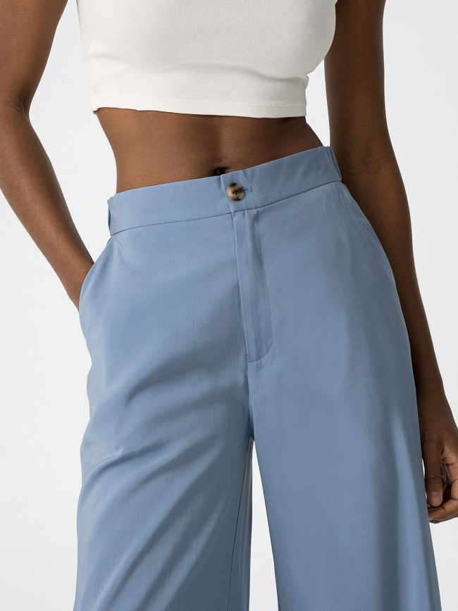 Pantalon large camelia bleu femme - Tiffosi