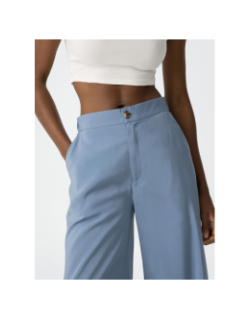 Pantalon large camelia bleu femme - Tiffosi