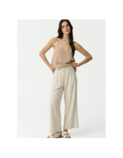 Pantalon en lin joana 5 beige femme - Tiffosi
