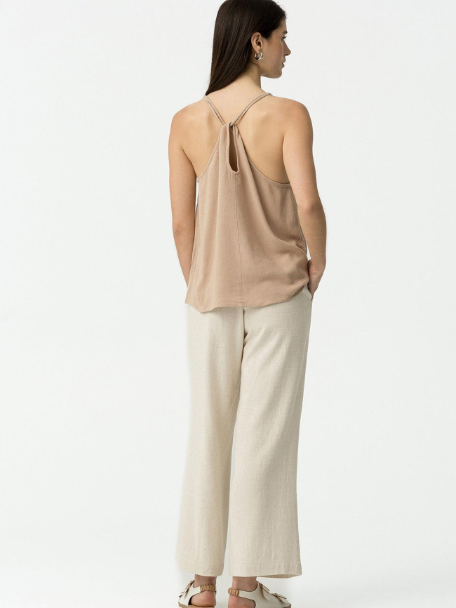 Pantalon en lin joana 5 beige femme - Tiffosi