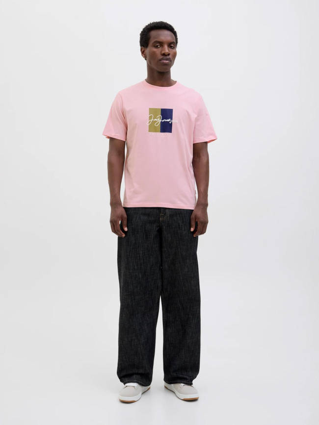 T-shirt frederiksberg box script rose homme - Jack & Jones