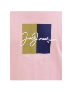 T-shirt frederiksberg box script rose homme - Jack & Jones