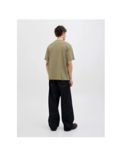 T-shirt frederiksberg box script kaki homme - Jack & Jones