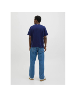 T-shirt frederiksberg box script bleu marine homme - Jack & Jones