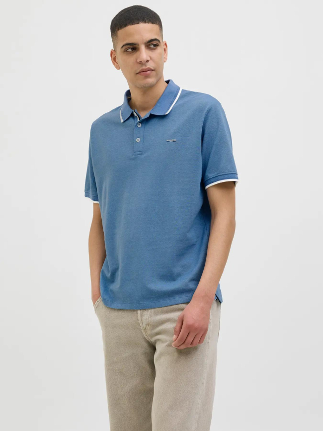 Polo blualves bleu homme - Jack & Jones