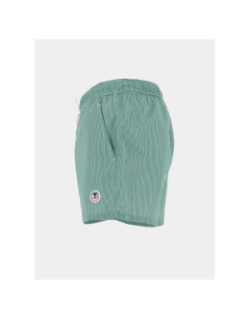 Short de bain rayé surf oslo vert et blanc homme - Lagon Bleu