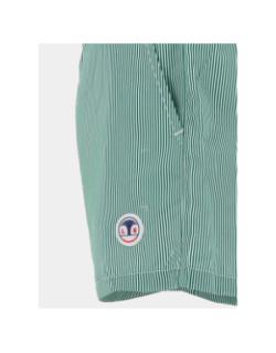 Short de bain rayé surf oslo vert et blanc homme - Lagon Bleu