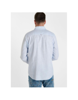 Chemise rayée teral bleu blanc homme - Le Temps Des Cerises