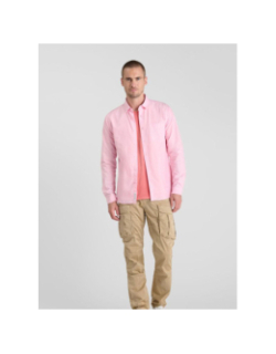 Chemise rayée biros goss rose homme - Le Temps Des Cerises