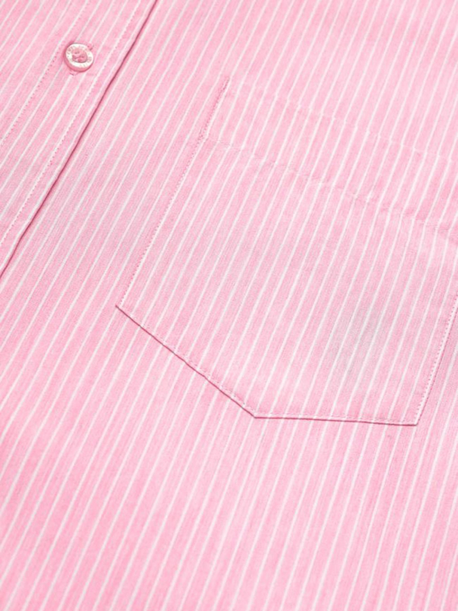 Chemise rayée biros goss rose homme - Le Temps Des Cerises