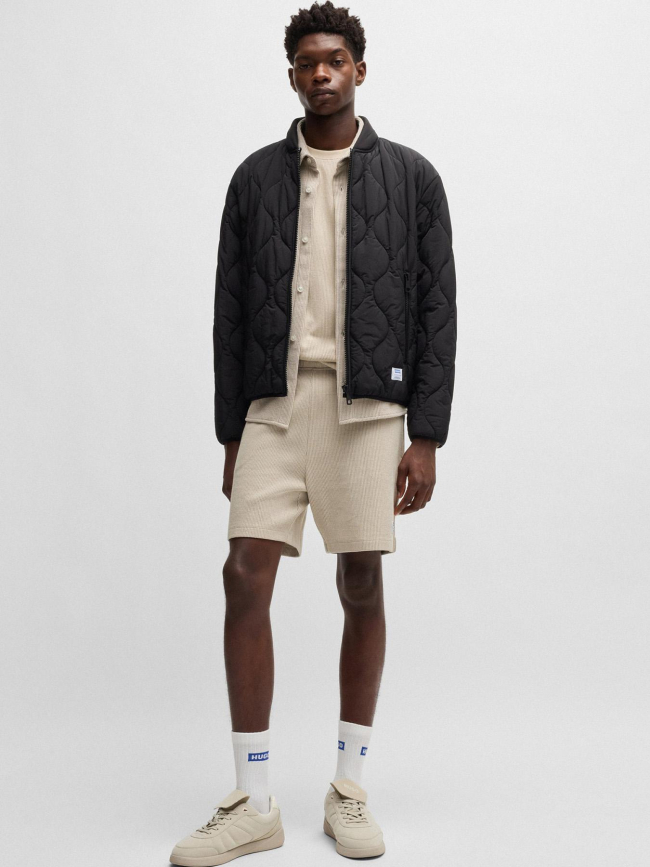 Short jogging côtelé nuwafflo beige homme - Hugo