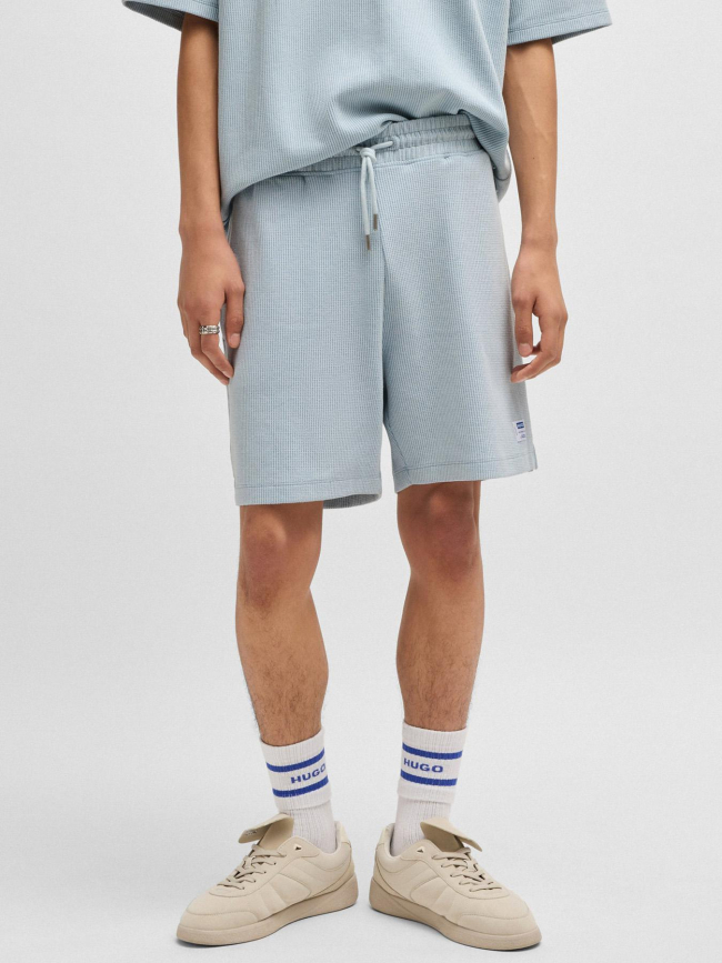 Short jogging côtelé nuwafflo bleu homme - Hugo