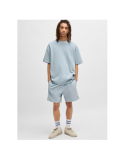 Short jogging côtelé nuwafflo bleu homme - Hugo