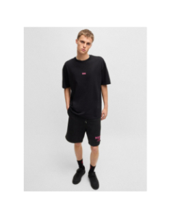 Short jogging en molleton nomario noir homme - Hugo