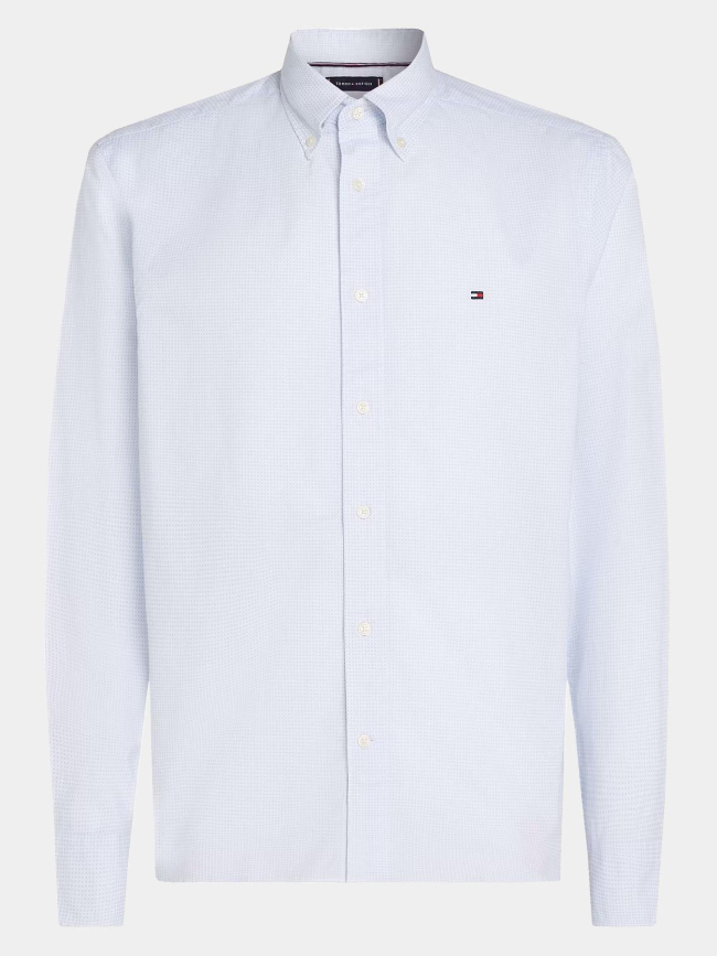 Chemise imprimée flex poplin bleu homme - Tommy Hilfiger