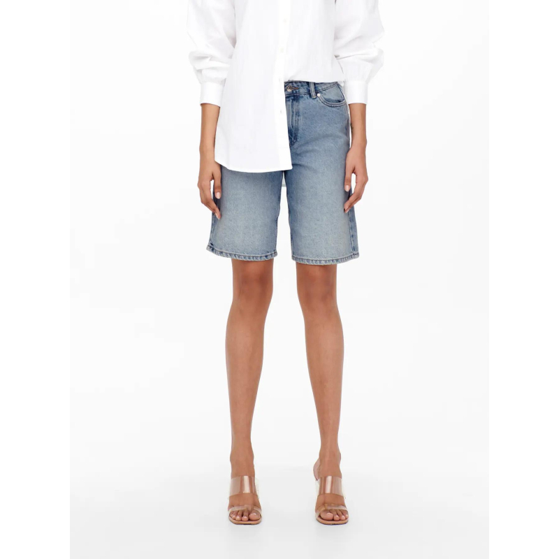 Bermuda en jean large sonny bleu femme - Only