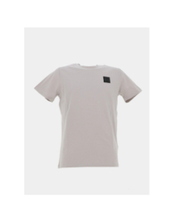 T-shirt uni logo limon gris clair homme - Helvetica