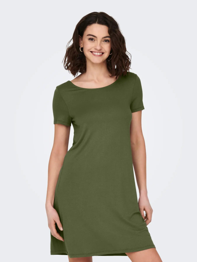 Robe t-shirt dos croisé bera noir femme - Only