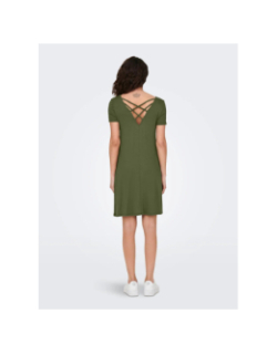 Robe t-shirt dos croisé bera noir femme - Only