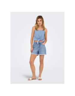Short en jean josephine stretch bleu femme - Only