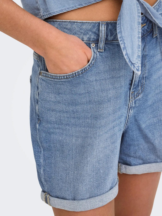 Short en jean josephine stretch bleu femme - Only