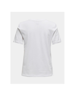 T-shirt col v henny fearless blanc femme - Only
