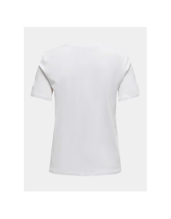 T-shirt col v henny rebel blanc femme - Only