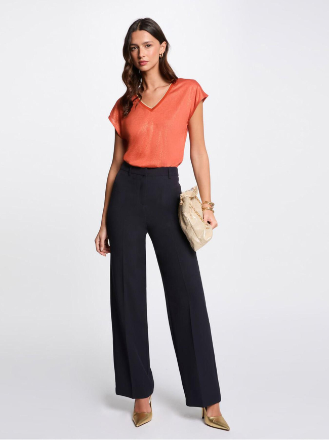 T-shirt pailleté daga orange femme - Morgan