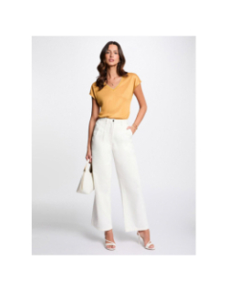 T-shirt pailleté daga jaune femme - Morgan