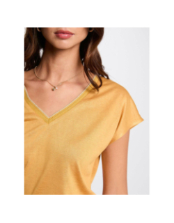 T-shirt pailleté daga jaune femme - Morgan