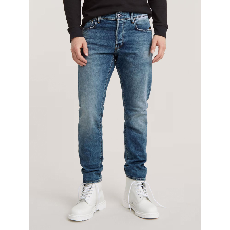 Jean regular 3301 tapered vintage bleu homme - G-star
