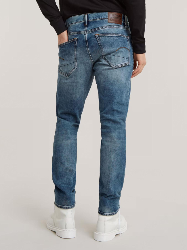 Jean regular 3301 tapered vintage bleu homme - G-star