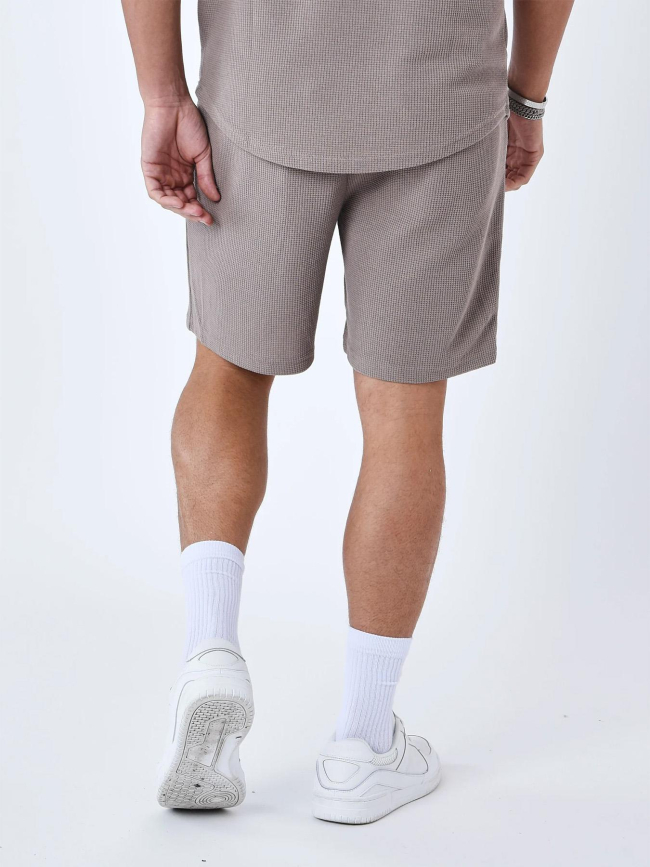 Short nid d'abeille marron homme - Project X Paris