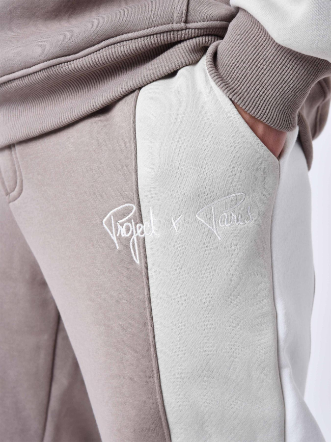 Jogging colorblock marron beige homme - Project X Paris