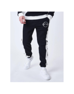 Jogging colorblock logo rond noir blanc homme - Project X Paris