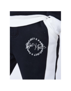 Jogging colorblock logo rond noir blanc homme - Project X Paris