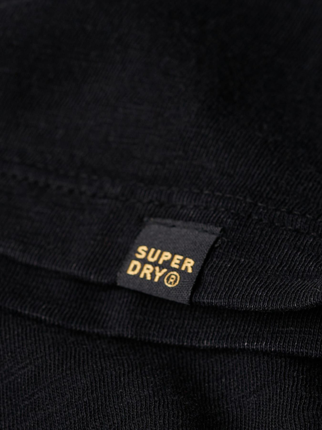 T-shirt col v délavé noir homme - Superdry
